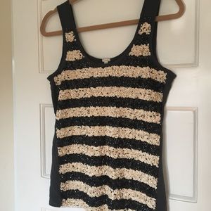 J Crew Tank Sequin Stripe Camisole